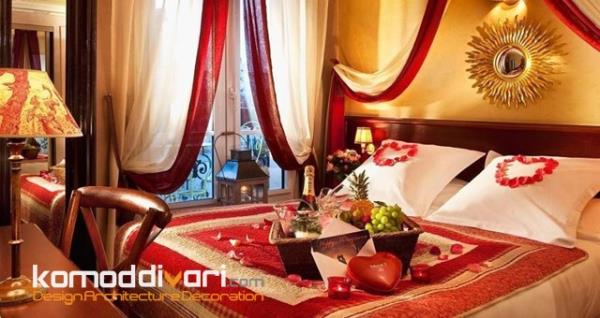 7| تزئین رمانتیک اتاق خواب با سبد میوه