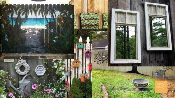 ایده هایی زیبا برای  دیوار حیاط خلوت و باغچه-1