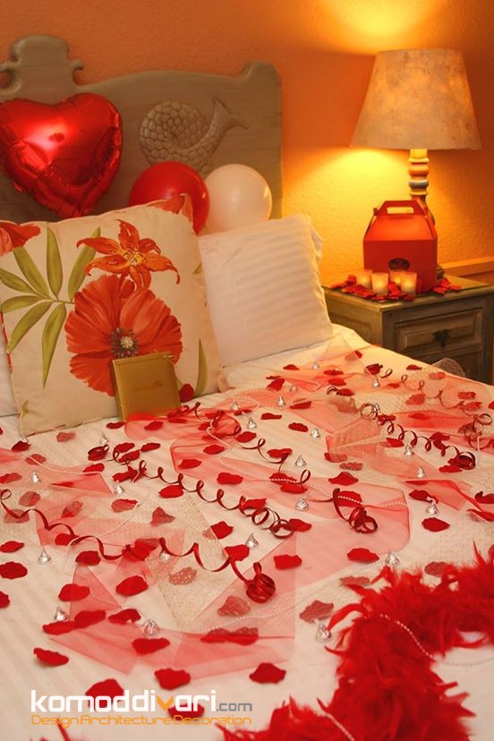 4| تزئین رمانتیک اتاق خواب با گلبرگ 