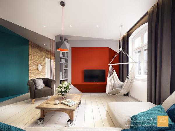 12|  آپارتمان با طرح های هندسی رنگارنگ