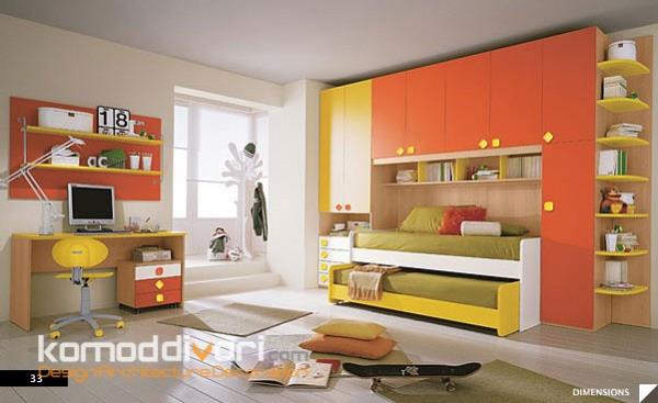 13| ایده نارنجی اتاق کودک