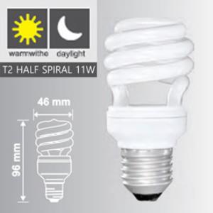 لامپ کم مصرف ۱۱W E27 نیم فنری